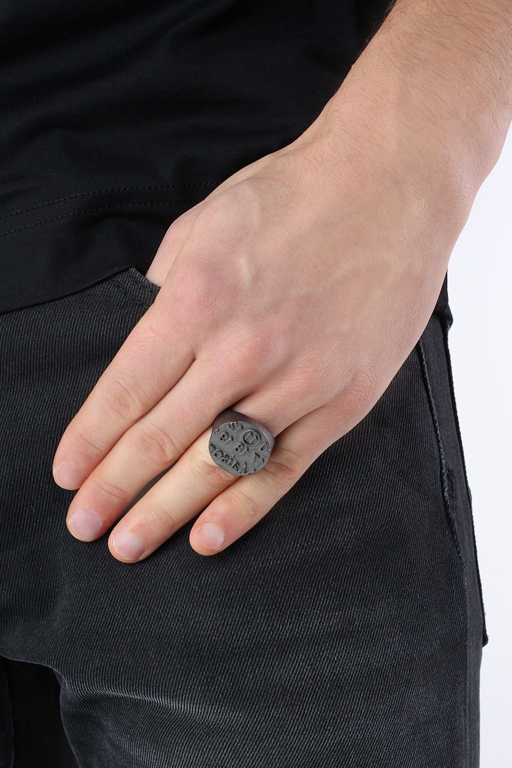 Grey Logo signet ring Maison Margiela - Vitkac Canada